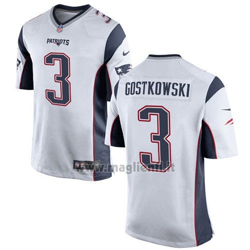 Maglia NFL Game New England Patriots Gostkowski Bianco